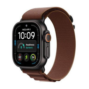 Apple Watch Ultra 4 Celular - 49mm - Titânio Preto | Alpine Loop - Bordô - L