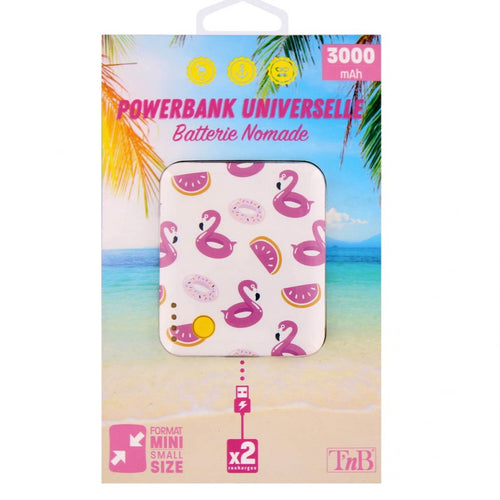 Powerbank T'nB 3000 mAh Slim Summer Flamingo - PBUS3000FL