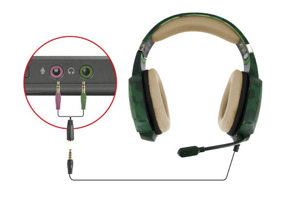 Headset Gaming Trust 20865 GXT 322C Camo Verde