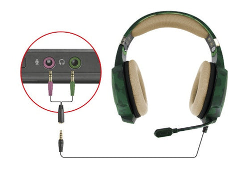Headset Gaming Trust 20865 GXT 322C Camo Verde
