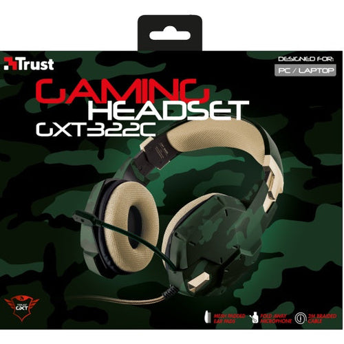 Headset Gaming Trust 20865 GXT 322C Camo Verde