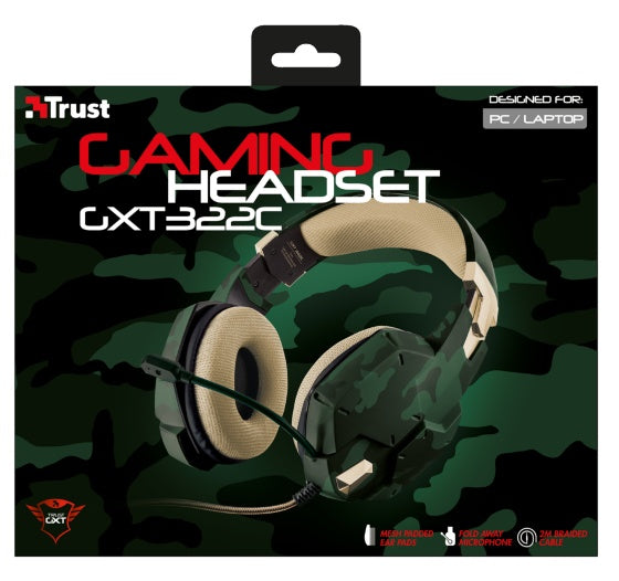 Headset Gaming Trust 20865 GXT 322C Camo Verde