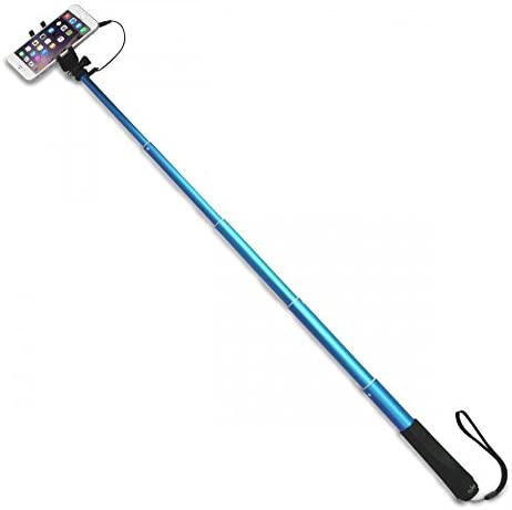 Selfie-Stick Puro C/ Cabo Jack 3.5mm Azul