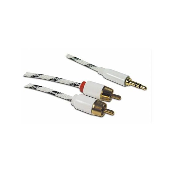 Cabo de Áudio Metronic 471031 Jack 3.5mm/2rca Br/Pr Nylon