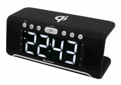 Rádio Despertador Soundmaster UR800SW FM/USB Carregador QI