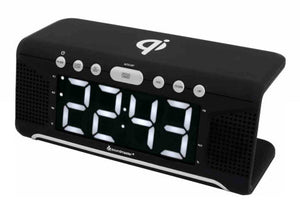 Rádio Despertador Soundmaster UR800SW FM/USB Carregador QI