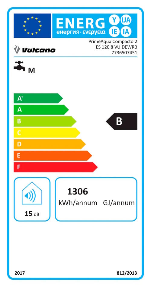 Termoacumulador Vulcano PrimeAqua Compacto 2 ES 120 8 VU DEWRB | 93L
