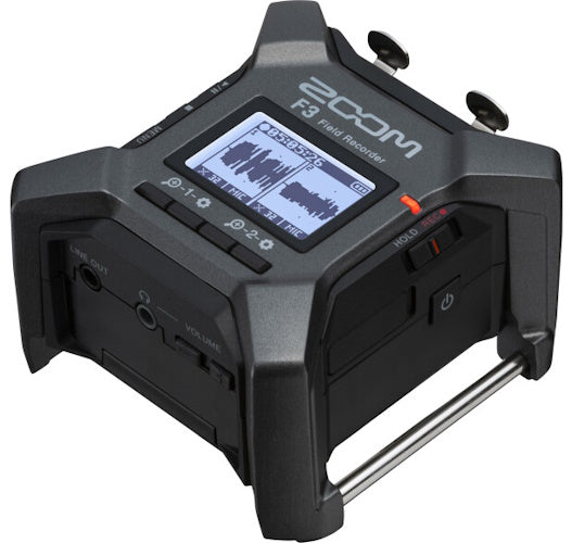 Gravador Digital Zoom F3 de Duas Pistas