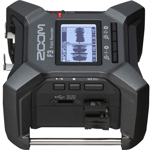 Gravador Digital Zoom F3 de Duas Pistas