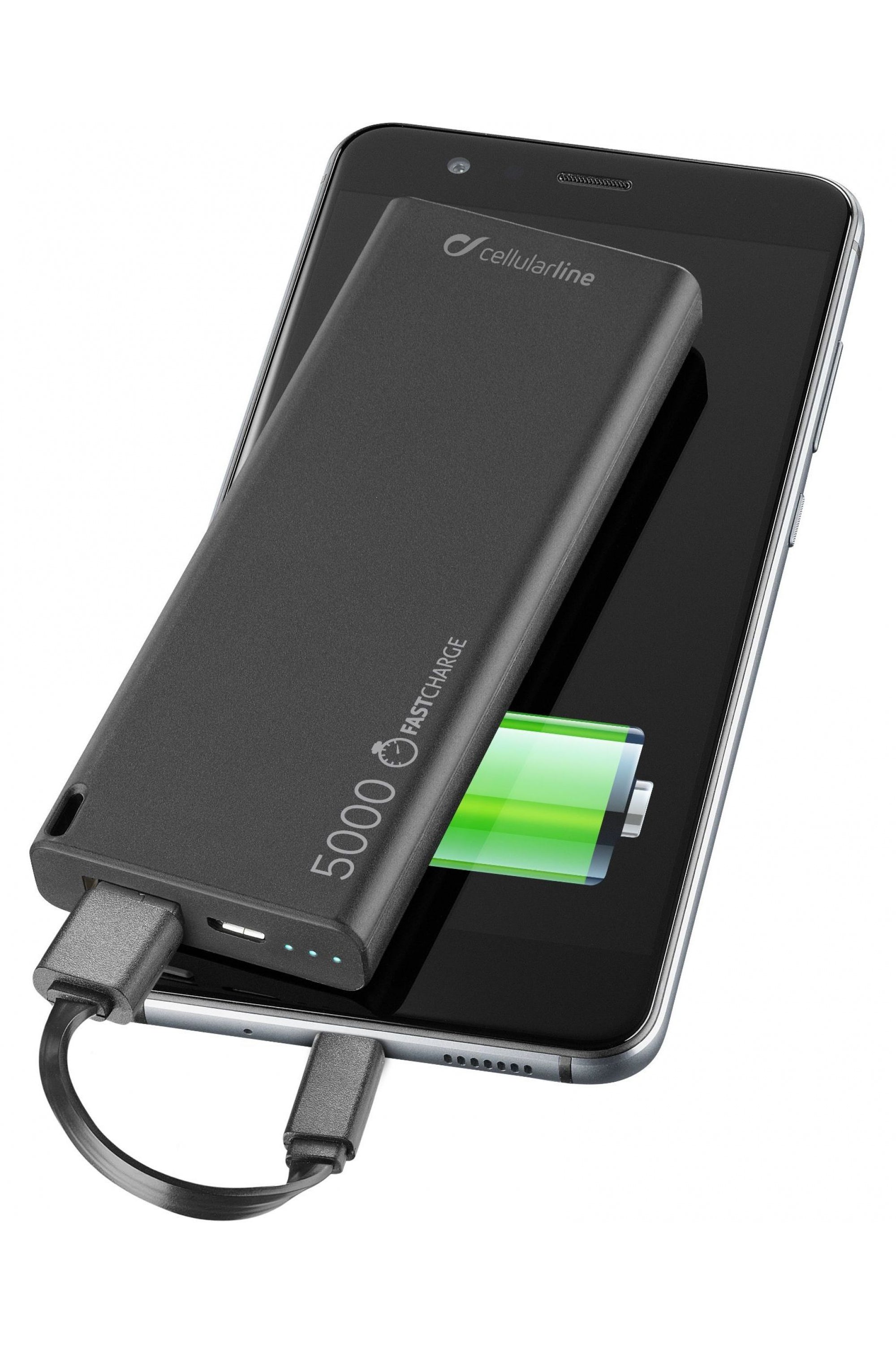 Powerbank Cellularline Freepower Slim 5000mAh Preto