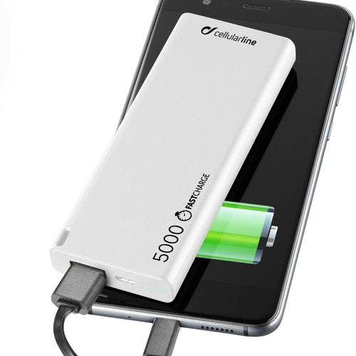 Powerbank Cellularline Freepower Slim 5000mAh Branco