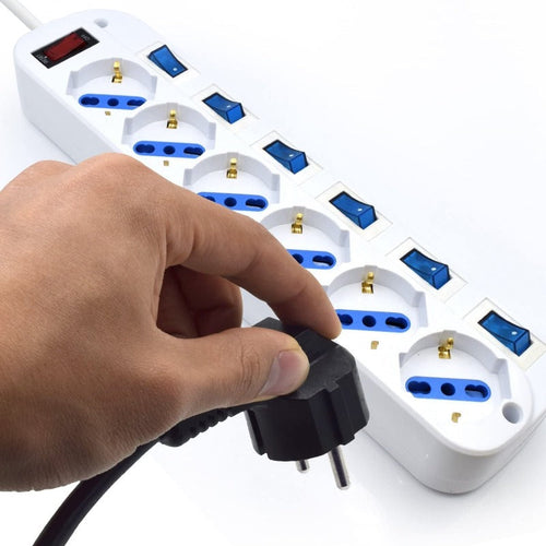 Extensão Elétrica Ewent 6 Tomadas com Interruptores Individuais Proteção de Picos 1.5m (EW3932)