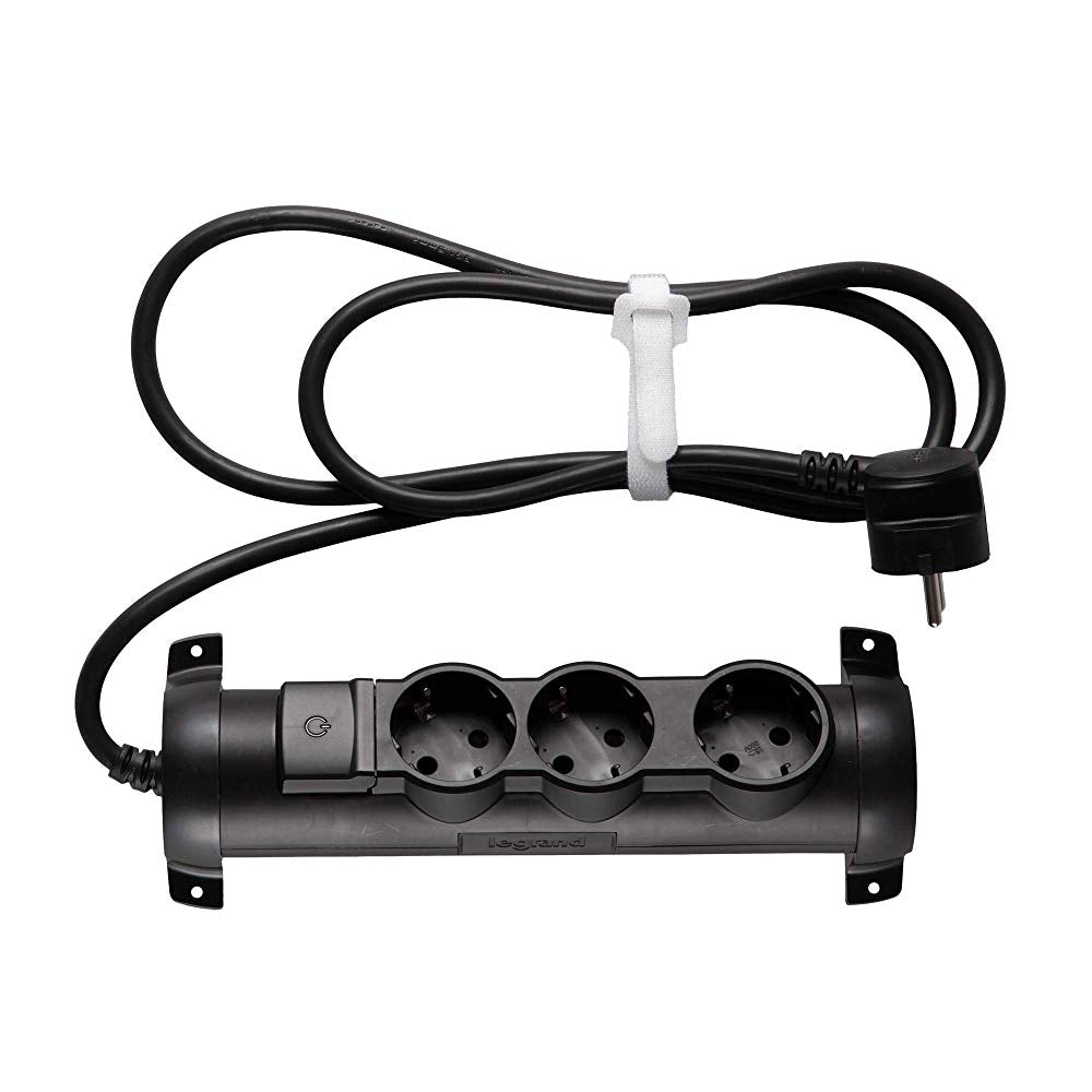 Extensão Elétrica Legrand Giratória 3 Tomadas Preto (694601)