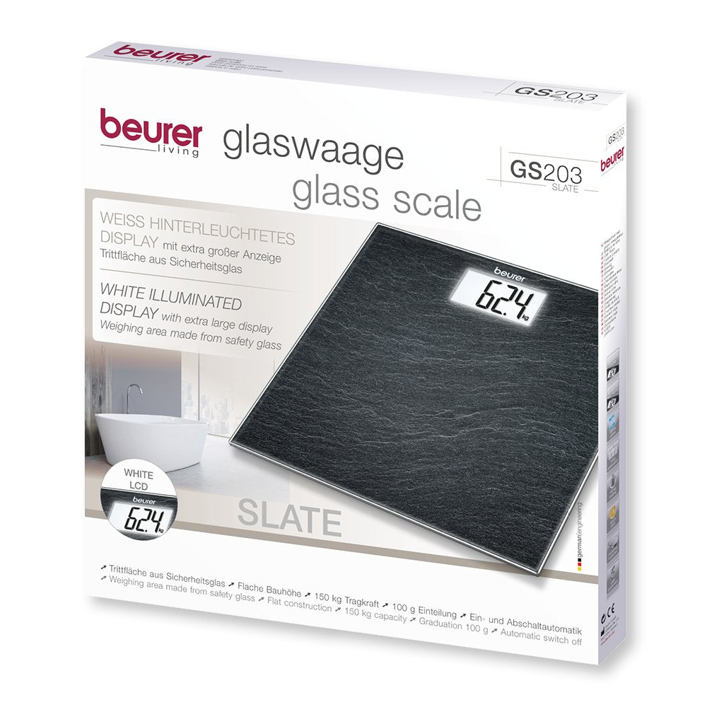 Balança de WC Beurer GS203SLATE Ardósia 150Kg