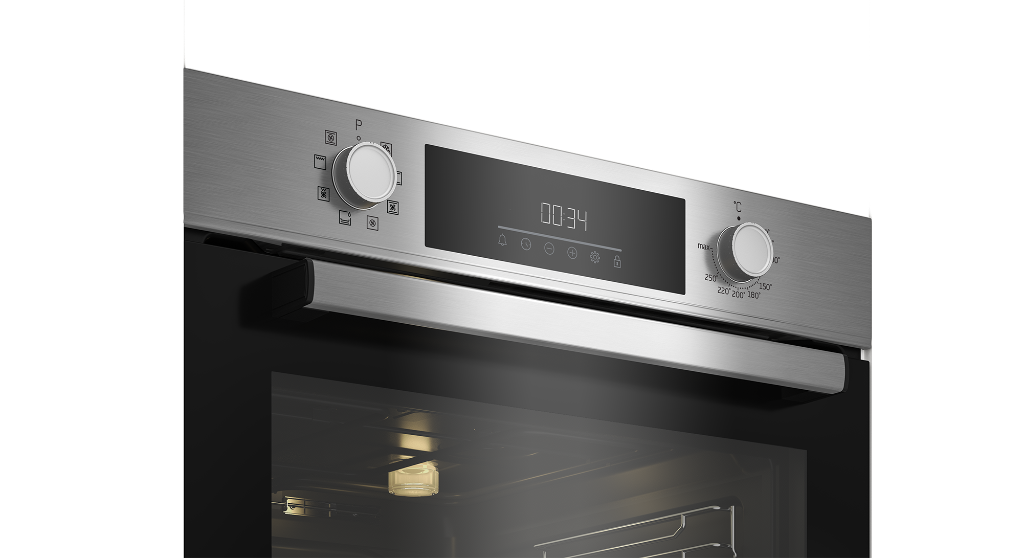 Conjunto Placa Vitrocerâmica + Forno Beko BBSM12320X