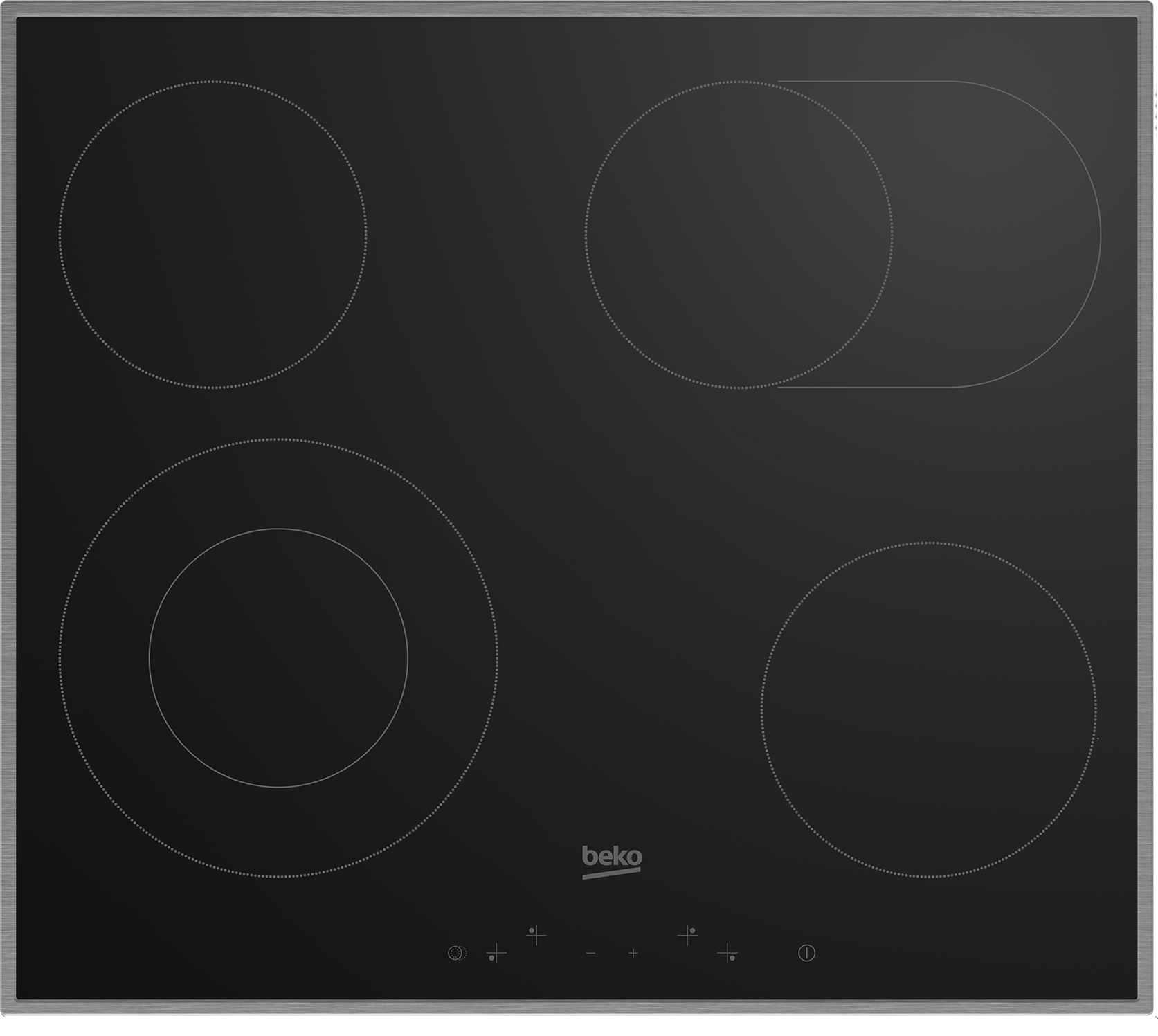 Conjunto Placa Vitrocerâmica + Forno Beko BBSM12320X