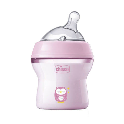 Conjunto de Biberões + Chupeta Chicco NaturalFeeling Girl 0M+ - Rosa