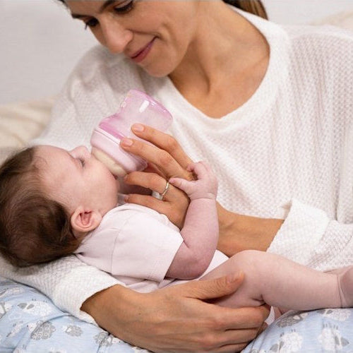 Conjunto de Biberões + Chupeta Chicco NaturalFeeling Girl 0M+ - Rosa