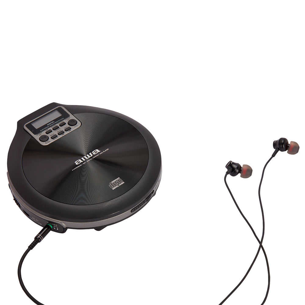 Leitor CD Portátil MP3 Aiwa PCD-810BK Preto