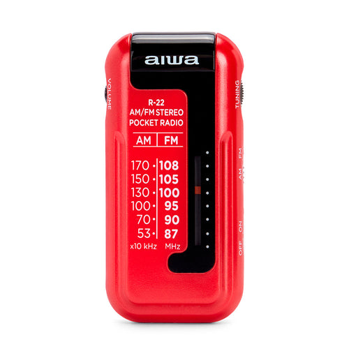 Rádio Portátil de Bolso Aiwa R-22RD Vermelho