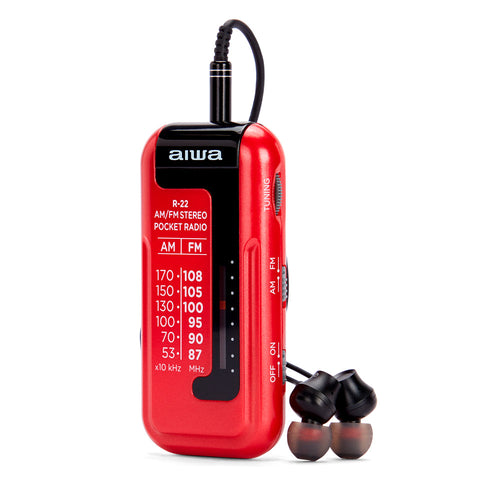 Rádio Portátil de Bolso Aiwa R-22RD Vermelho
