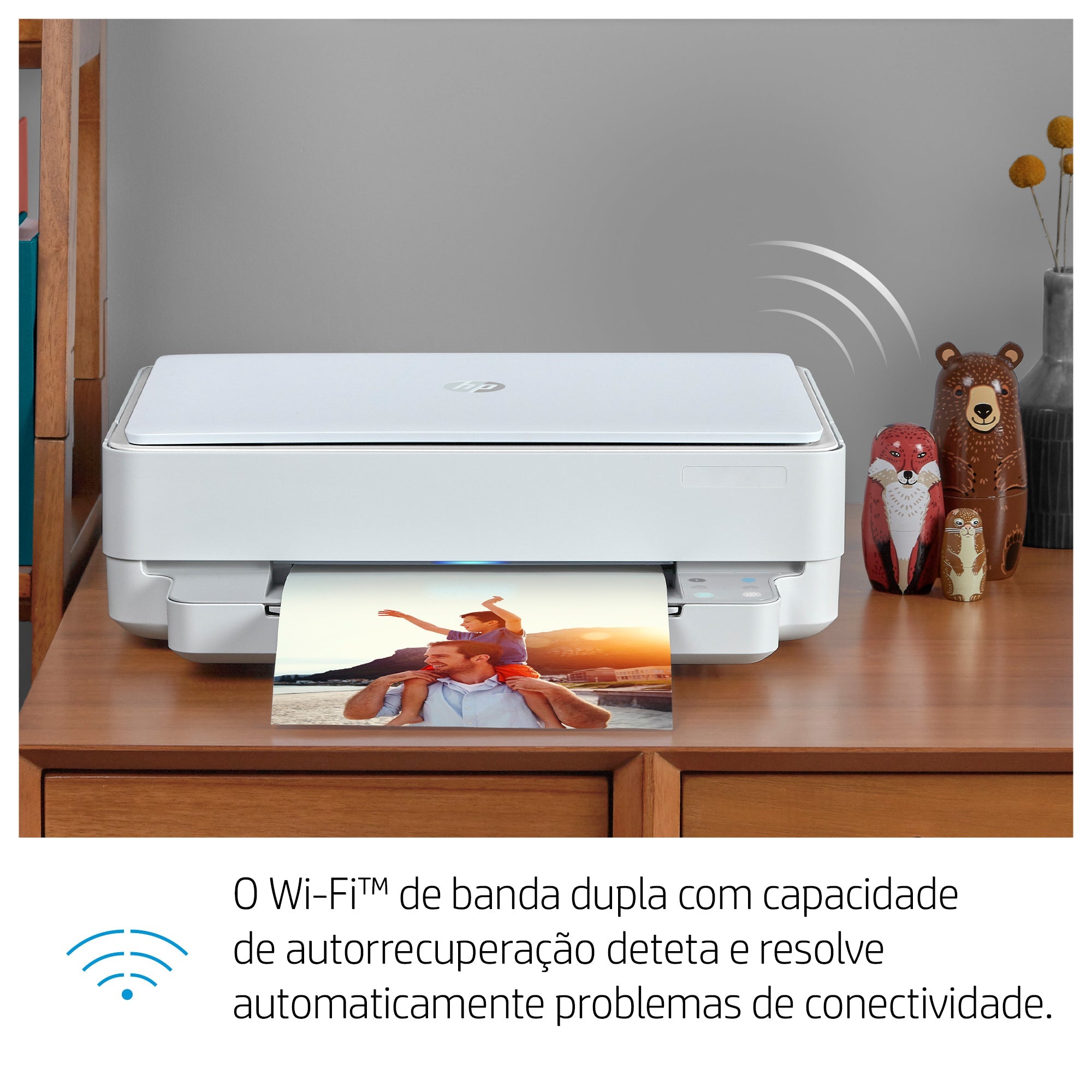 Impressora Multifunções HP Envy 6022e Jato de Tinta Cores WiFi Instant Ink