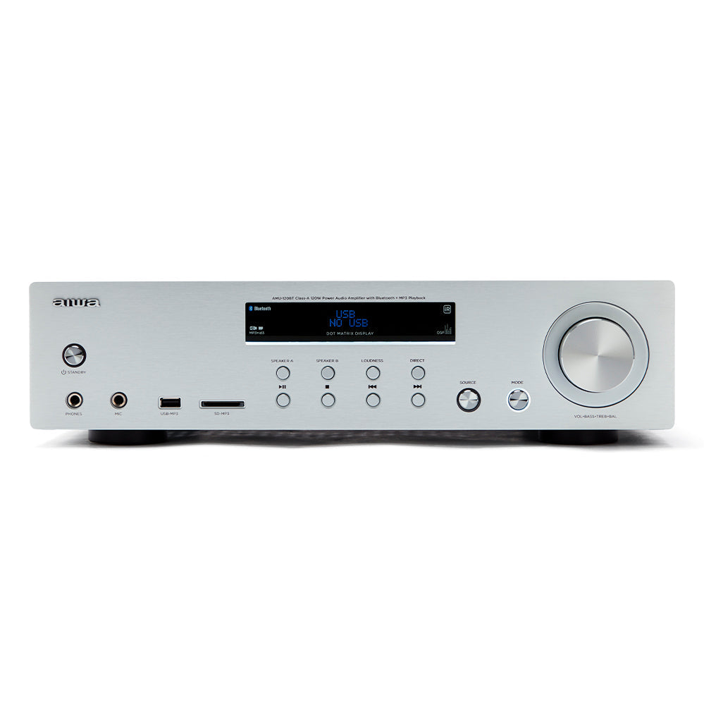Amplificador Aiwa AMU-120BTSR Prateado