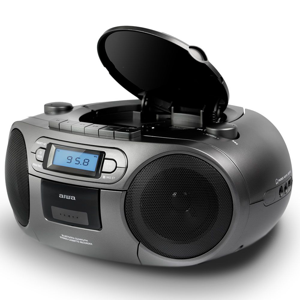 Rádio CD Aiwa BBTC-550MG CD MP3 K7 Bluetooth Preto
