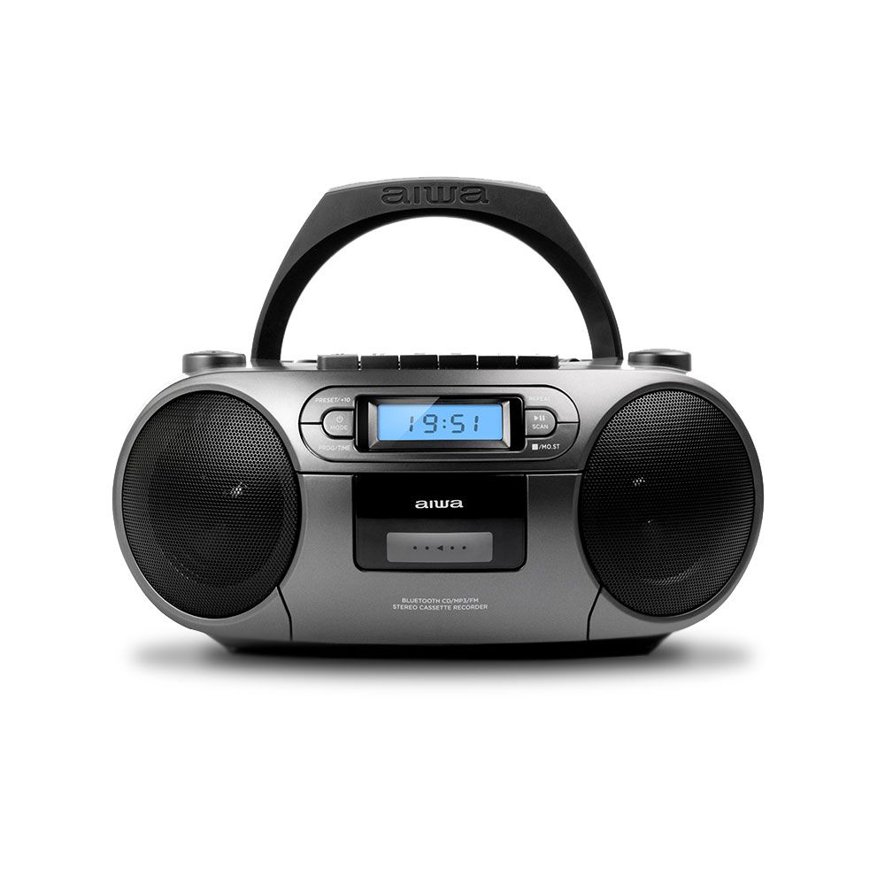Rádio CD Aiwa BBTC-550MG CD MP3 K7 Bluetooth Preto