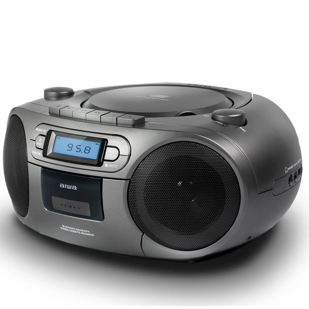 Rádio CD Aiwa BBTC-550MG CD MP3 K7 Bluetooth Preto