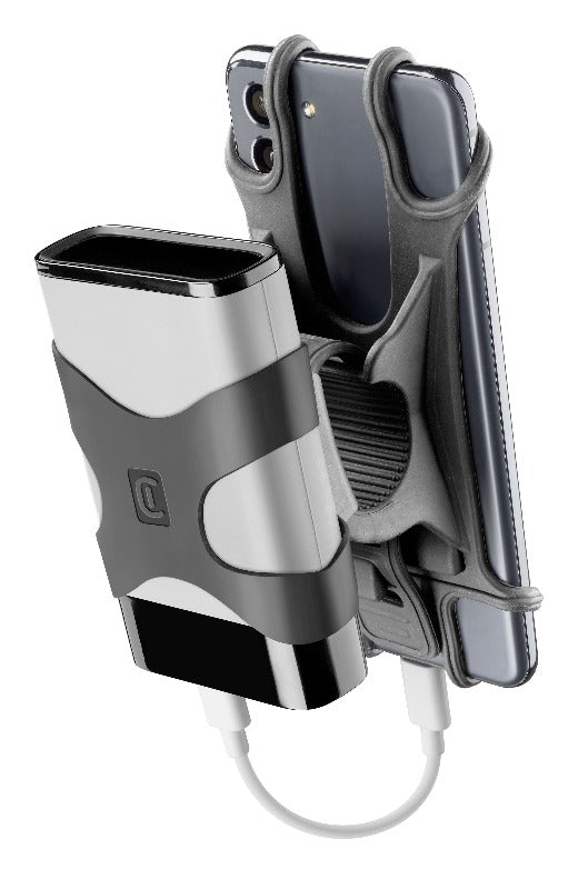 Suporte Smartphone Cellularline Universal Bicicleta Rider Power Bank