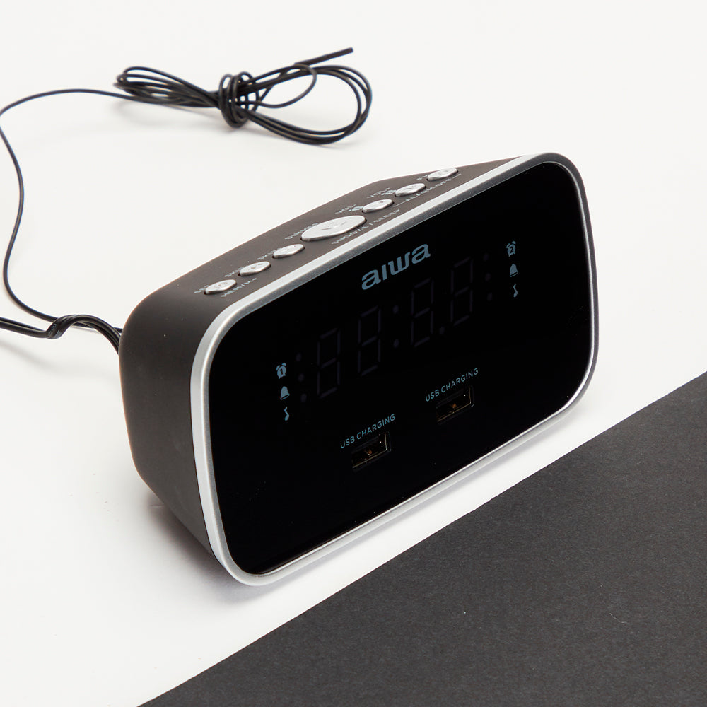 Rádio Despertador Aiwa CRU-19BK Preto