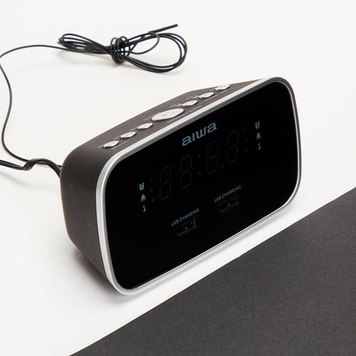 Rádio Despertador Aiwa CRU-19BK Preto