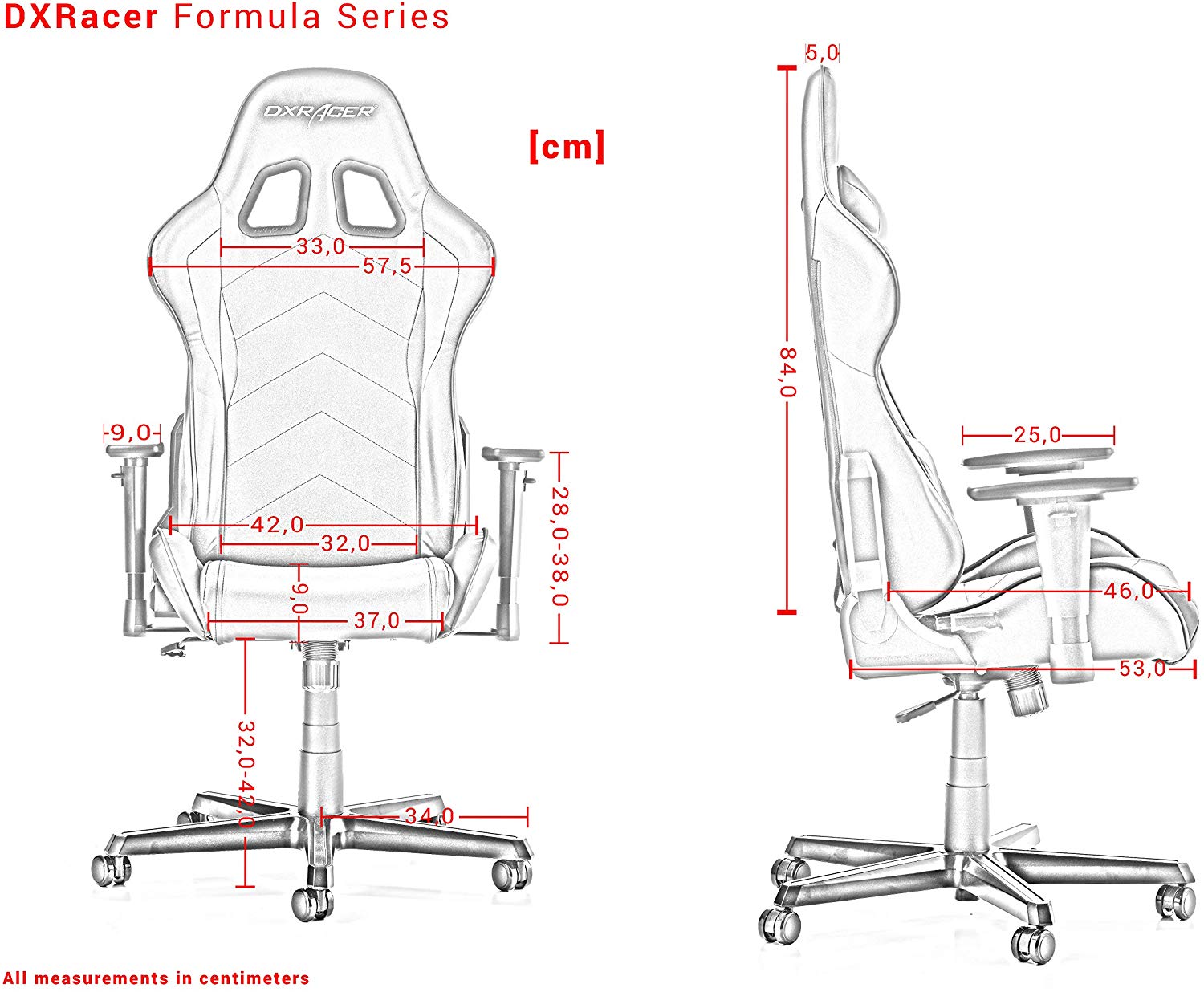 Cadeira Gaming DXRacer Formula F08-Preto e Azul