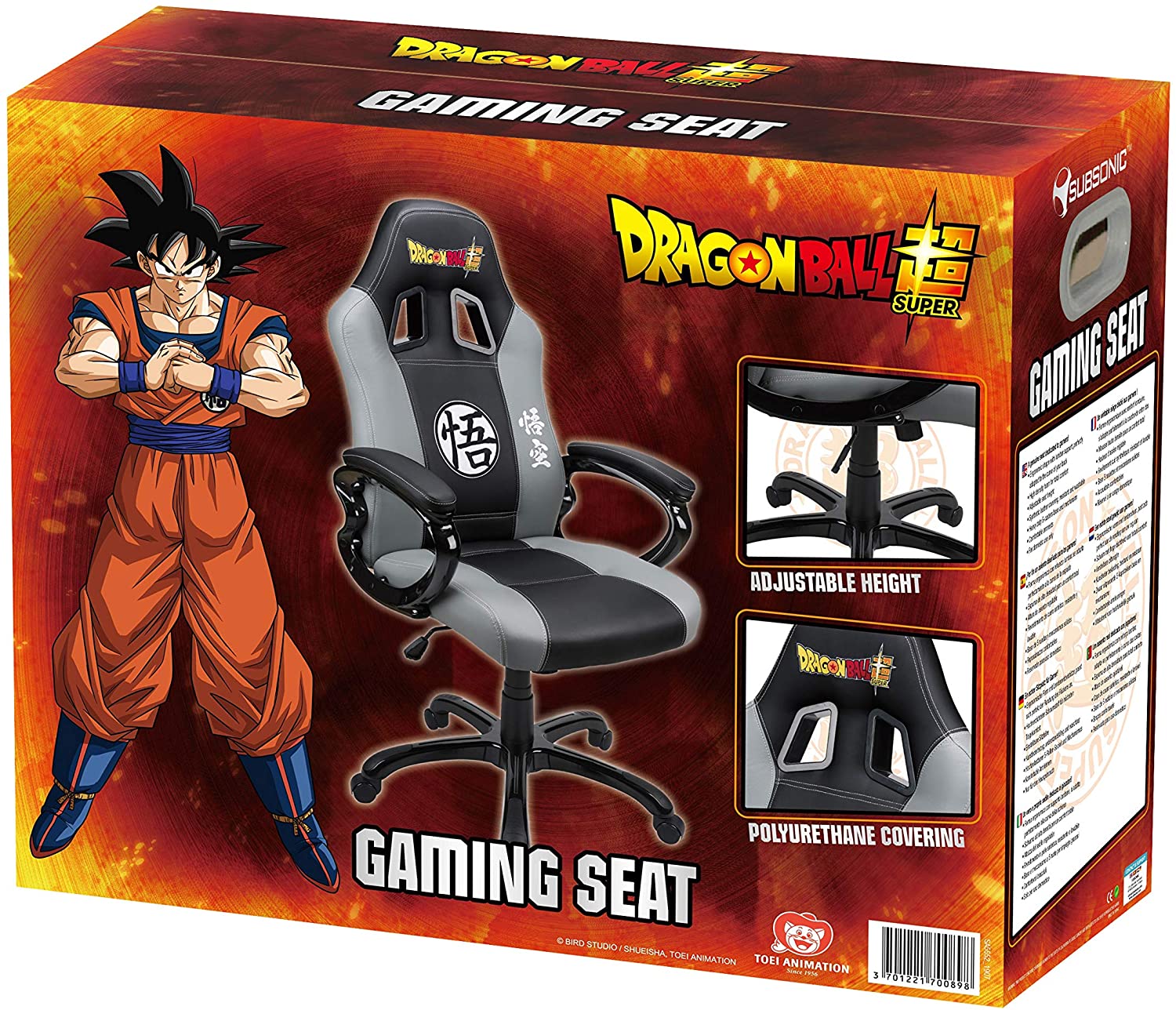 Cadeira Gaming Subsonic Cadeira Dragon Ball Cinza