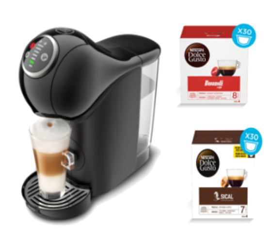 Máquina de Café Cápsulas Dolce Gusto Krups Genio S Basic KP3408P14 Preta + 60 Cáps. oferta