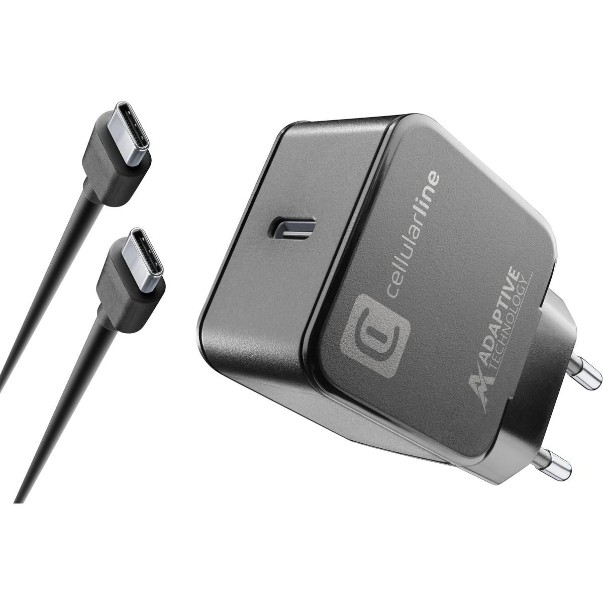 Carregador Cellularline Kit Casa Samsung USB-C 15W Preto