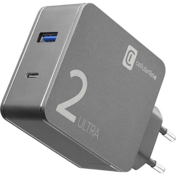 Carregador Cellularline Duo Charger USB / USB-C 48W