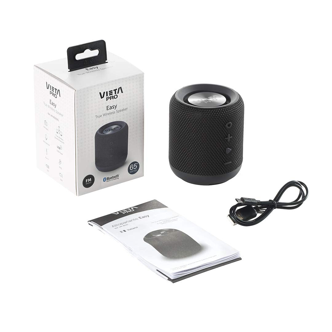 Coluna Portátil Vieta Pro Easy Bluetooth FM USB Preta