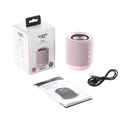 Coluna Portátil Vieta Pro Easy Bluetooth FM USB Rosa