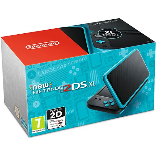 Consola New Nintendo 2DS XL (Preto + Azul Turquesa)