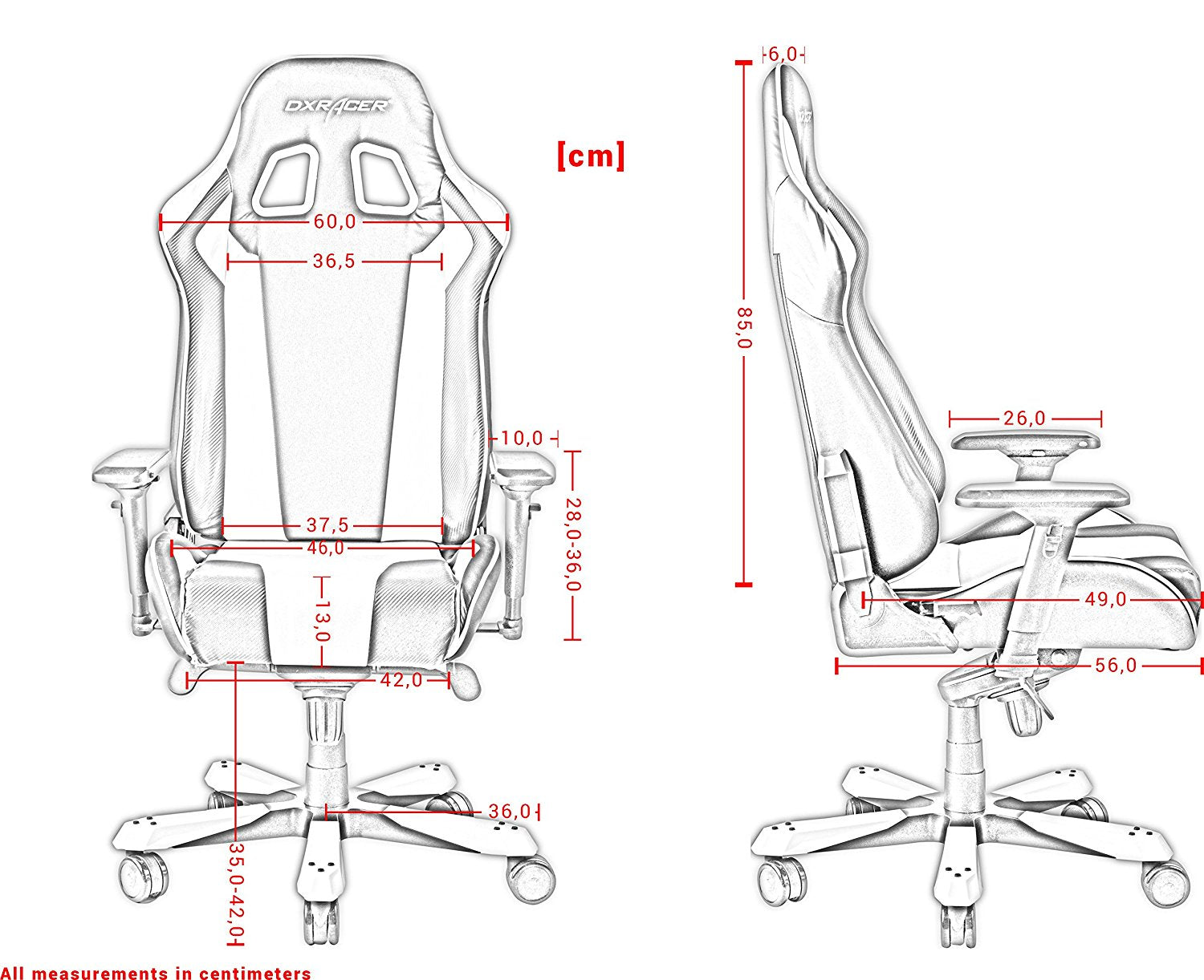 Cadeira Gaming DXRacer King K06-Preto
