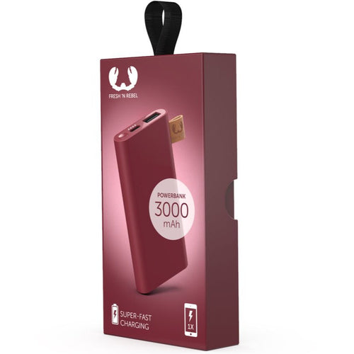 Powerbank Fresh'n Rebel 3000 mAh Vermelho