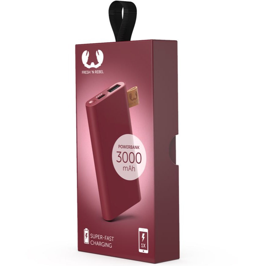 Powerbank Fresh'n Rebel 3000 mAh Vermelho