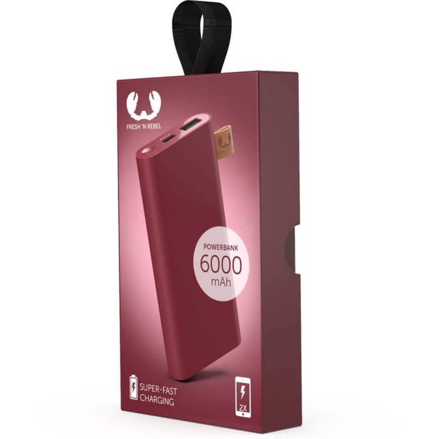 Powerbank Fresh 'n Rebel 6000mAh Vermelho