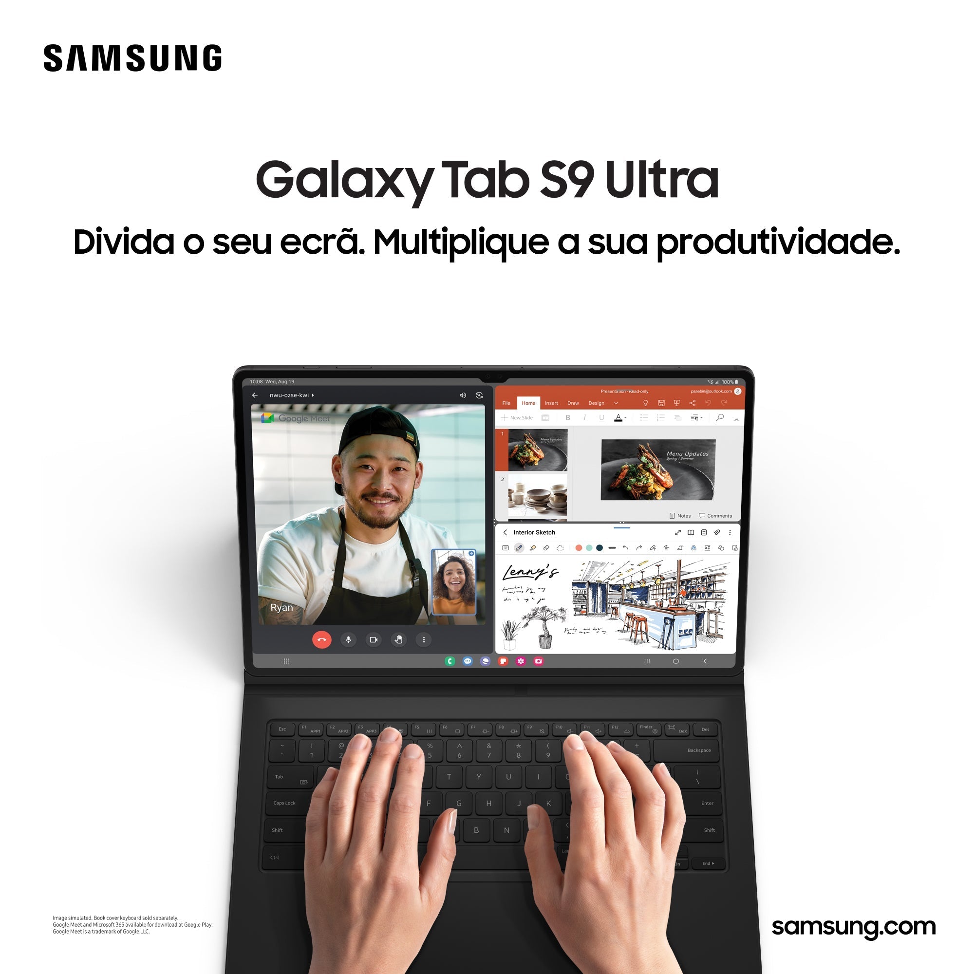 Tablet Samsung Galaxy Tab S9 Ultra Preto - 14.6" 256GB 12GB RAM Octa-core 5G