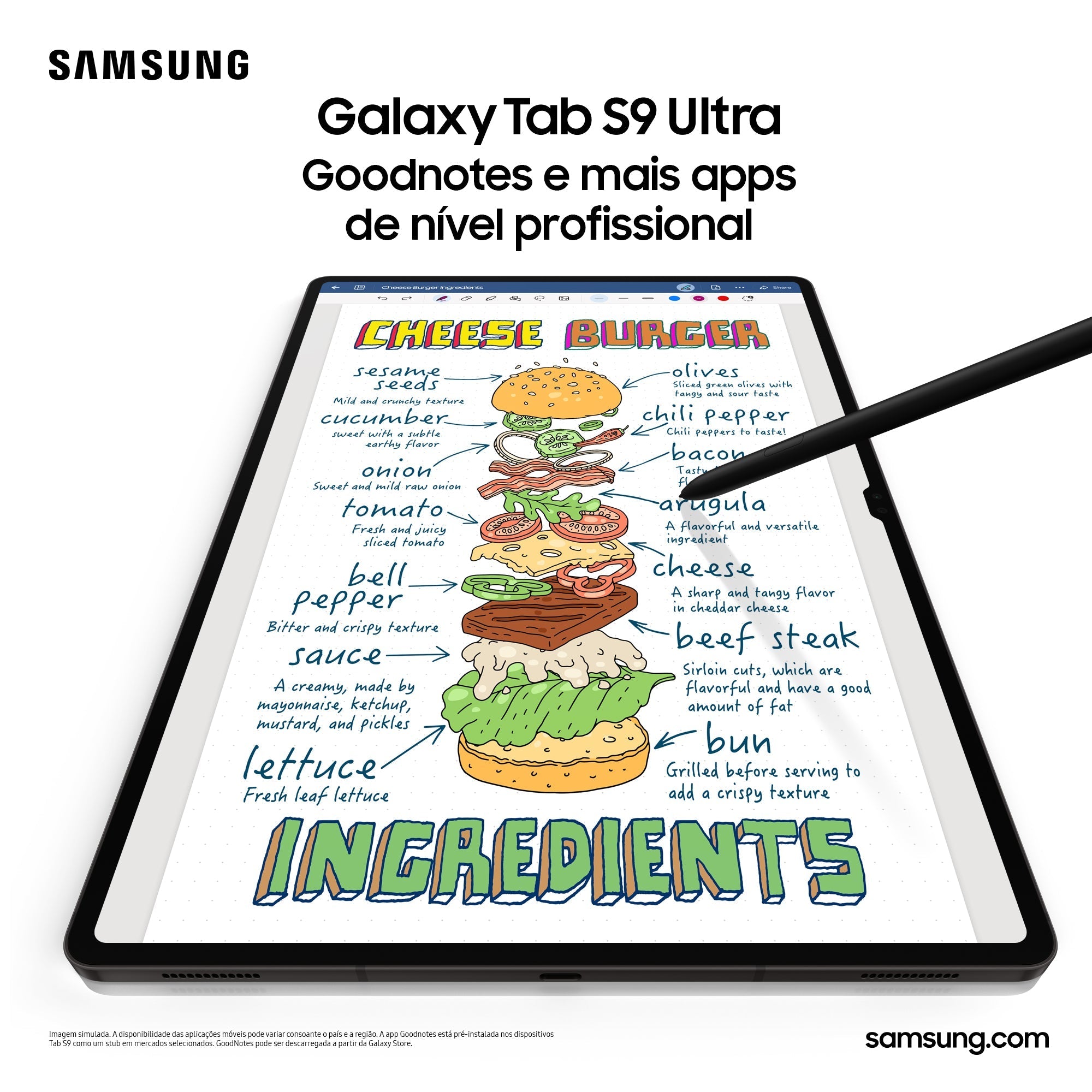 Tablet Samsung Galaxy Tab S9 Ultra Preto - 14.6" 256GB 12GB RAM Octa-core 5G