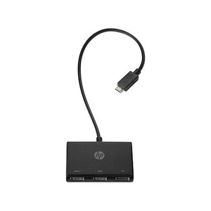 HP USB-C to USB-A Hub USB 3.0 (3.1 Gen 1) Type-C 5000Mbit/s Preto hub de interface