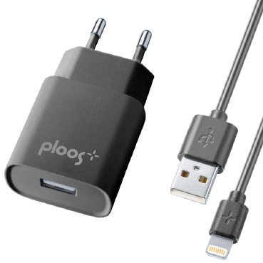 Carregador Cellularline Kit Casa Ploos Lightning 2A