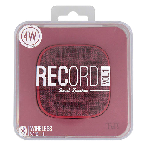 Coluna Portátil T'nB Record Vol1 Bluetooth Vermelho